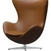 Fritz Hansen Loungestole|Lænestole<3316 Ægget af Arne Jacobsen læder