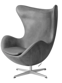 Fritz Hansen Loungestole|Lænestole<3316 Ægget af Arne Jacobsen læder