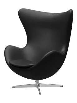 Fritz Hansen Loungestole|Lænestole<3316 Ægget af Arne Jacobsen læder
