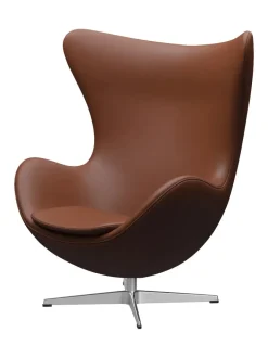 Fritz Hansen Loungestole|Lænestole<3316 Ægget af Arne Jacobsen læder