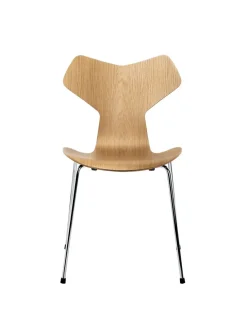 Fritz Hansen Spisebordsstole<3130 Grand Prix stol i natur finer af Arne Jacobsen