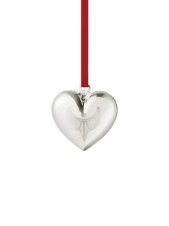 Georg Jensen Juletræspynt<2024 Julehjerte, palladiumbelagt messing fra