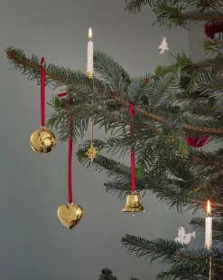 Georg Jensen Juletræspynt<2024 Julehjerte, palladiumbelagt messing fra