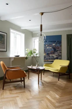 House of Finn Juhl Lænestole<53 Lænestol, eg olie af Finn Juhl