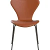Fritz Hansen Spisebordsstole<3107 Stol, fuldpolstret Essential læder valnød/brown bronze stel af Arne Jacobsen
