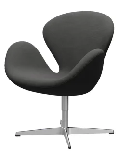 Fritz Hansen Lænestole<3320 Svanen i læder af Arne Jacobsen
