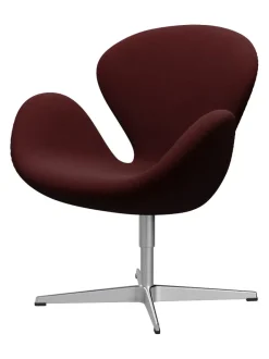 Fritz Hansen Lænestole<3320 Svanen i læder af Arne Jacobsen
