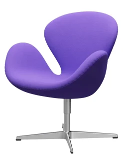 Fritz Hansen Lænestole<3320 Svanen i læder af Arne Jacobsen