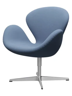 Fritz Hansen Lænestole<3320 Svanen i læder af Arne Jacobsen