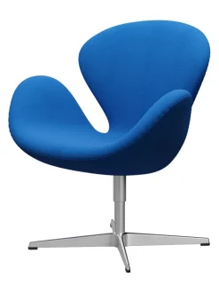 Fritz Hansen Lænestole<3320 Svanen i læder af Arne Jacobsen