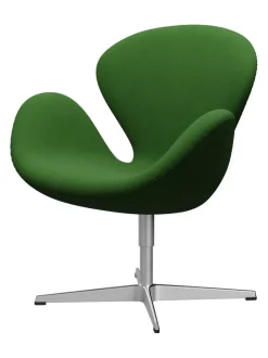 Fritz Hansen Lænestole<3320 Svanen i læder af Arne Jacobsen