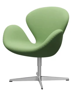 Fritz Hansen Lænestole<3320 Svanen i læder af Arne Jacobsen
