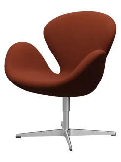 Fritz Hansen Lænestole<3320 Svanen i læder af Arne Jacobsen