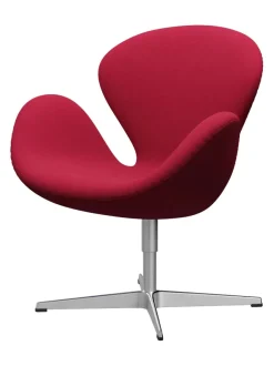 Fritz Hansen Lænestole<3320 Svanen i læder af Arne Jacobsen