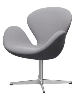 Fritz Hansen Lænestole<3320 Svanen i læder af Arne Jacobsen