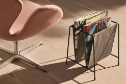 Fritz Hansen Lænestole<3320 Svanen i læder af Arne Jacobsen