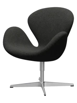 Fritz Hansen Lænestole<3320 Svanen i læder af Arne Jacobsen