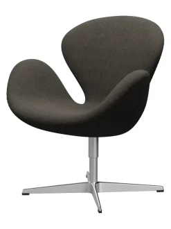 Fritz Hansen Lænestole<3320 Svanen i læder af Arne Jacobsen