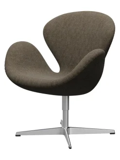 Fritz Hansen Lænestole<3320 Svanen i læder af Arne Jacobsen