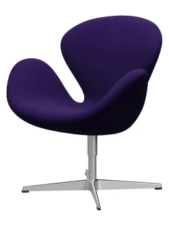 Fritz Hansen Lænestole<3320 Svanen i læder af Arne Jacobsen