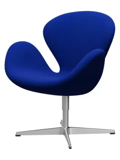 Fritz Hansen Lænestole<3320 Svanen i læder af Arne Jacobsen