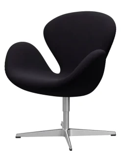 Fritz Hansen Lænestole<3320 Svanen i læder af Arne Jacobsen