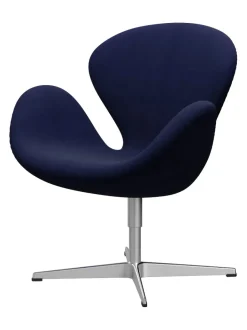 Fritz Hansen Lænestole<3320 Svanen i læder af Arne Jacobsen