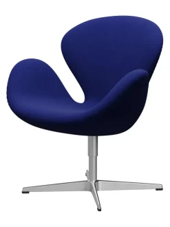 Fritz Hansen Lænestole<3320 Svanen i læder af Arne Jacobsen