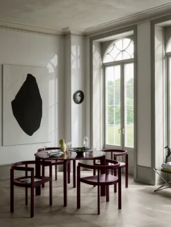 Fritz Hansen Spiseborde<After Dining Table Ø120, Marble Burgundy fra