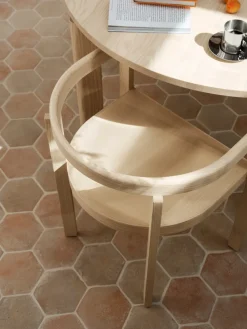 Fritz Hansen Spiseborde<After Dining Table Ø120, Marble Burgundy fra