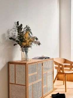 Design House Stockholm Skænke<Air Sideboard, oak/cane fra