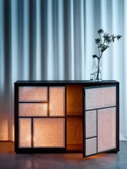 Design House Stockholm Skænke<Air Sideboard, oak/cane fra