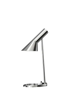 Louis Poulsen Spots<AJ Mini Table Lamp, grey/brass af Arne Jacobsen