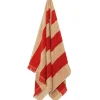 Ferm Living Badeværelsestekstiler<Alee Bath Towel, light camel/red fra