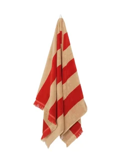 Ferm Living Badeværelsestekstiler<Alee Hand Towel, light camel/red fra