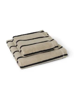 Ferm Living Badeværelsestekstiler<Alee Hand Towel, sand/black fra