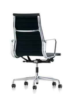 Vitra Kontorstole<Aluminium Chair EA 119 kontorstol, sort læder fra