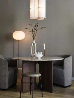 Audo Copenhagen Spiseborde<Androgyne Dining Table Ø120 natural oak, sand sten fra