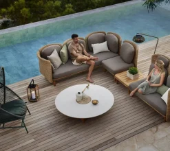 Cane-line Udendørs Loungemøbler<Arch 3-pers. Sofa m. chaise longue fra