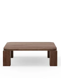New Works Sofaborde<Atlas Sofabord 820x820, Smoked Oak fra