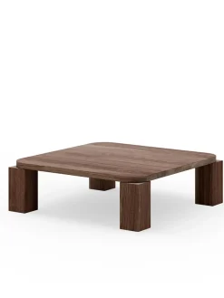 New Works Sofaborde<Atlas Sofabord 820x820, Smoked Oak fra