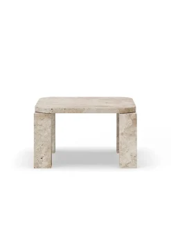 New Works Sofaborde<Atlas Sofabord 600x600, Unfilled Travertine fra
