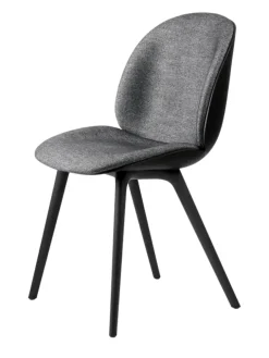 GUBI Spisebordsstole<Beetle Chair, forsidepolstret, sort skal fra