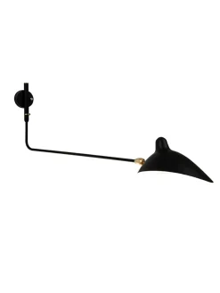 Editions Serge Mouille Væglamper|Spots<Big Wall Lamp w/1 Rotating Straight Arm af Serge Mouille