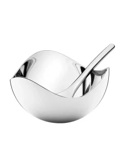 Georg Jensen Service<Bloom saltkar med ske fra