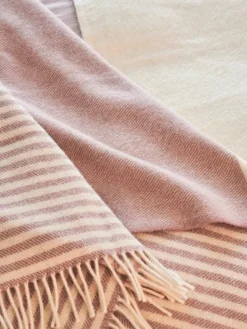 Silkeborg Uldspinderi Puder Og Plaider<Bogø Plaid, dusty rose fra