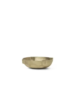Ferm Living Lysestager<Bowl Candle Holder Brass, Small fra