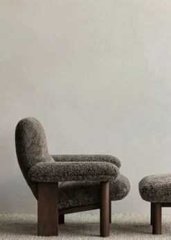 Audo Copenhagen Lænestole<Brasilia Lounge Chair, Natural Oak Sheepskin Root fra