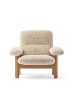 Audo Copenhagen Lænestole<Brasilia Lounge Chair, Natural Oak Sheepskin Root fra