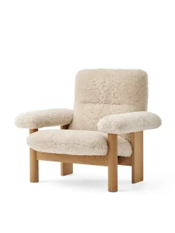 Audo Copenhagen Lænestole<Brasilia Lounge Chair, Natural Oak Sheepskin Root fra